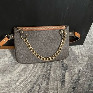 Michael Kors pull chain belt bag